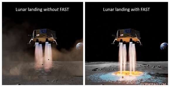 Revolutionary Lunar Lander: Instant Landing Pads via FAST Technology
