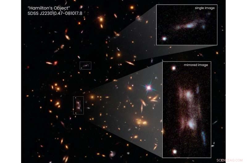 Triple Images of Distant Galaxy Puzzle Hubble Astronomers