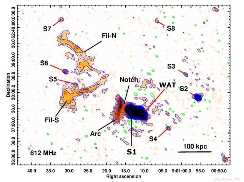 Indian Scientists Unveil New Insights into Galaxy Cluster Abell 725 Using GMRT