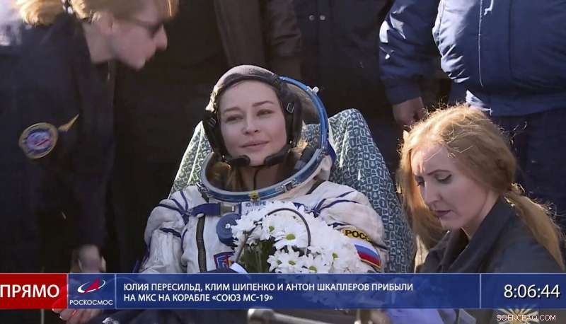Russians Discuss the World’s First Space Film Following Soyuz MS-18 Landing