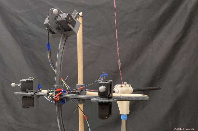 Robotic Swimmer on a Sphere Challenges Conventional Physics