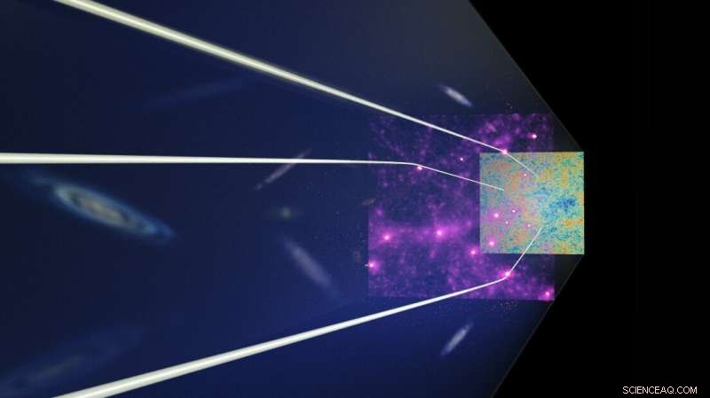 New Study Maps Dark Matter Distribution Around Ancient Galaxies, 12 Billion Years Ago