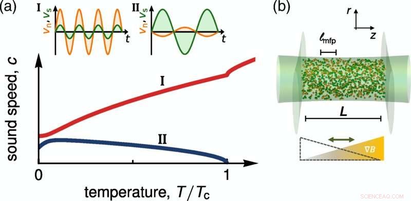 Double-Track Sound: 3D Quantum Gas Emits Two Distinct Sound Modes