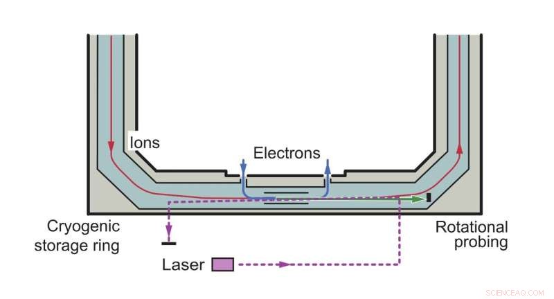 Laser-Based Measurement of Rotational Cooling in Molecular Ions During Electron Collisions