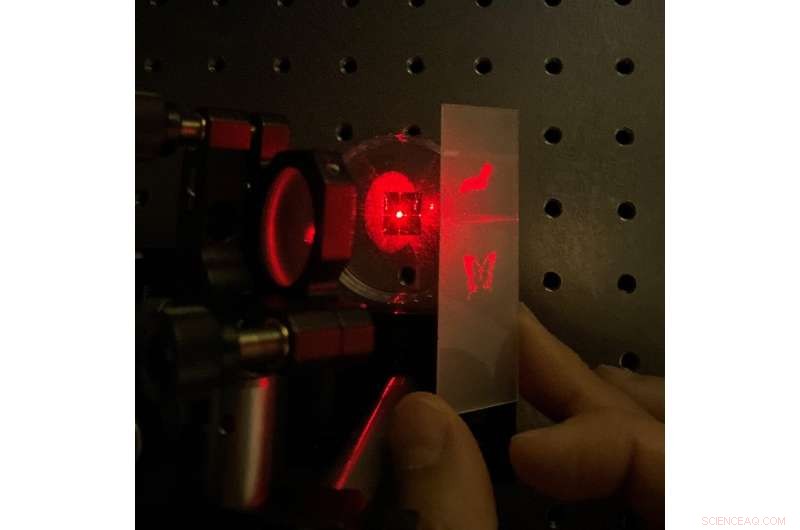Breakthrough Metasurface Device Generates Multiple Holographic Images Based on Light Wavelength and Environment