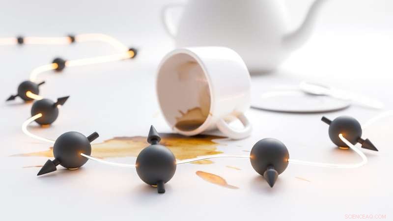 Dynamics of Quantum Magnets: Linking Coffee Stains to Spin Chains