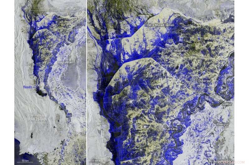 Pakistan Floods: Satellite Map Reveals Extensive Inundation