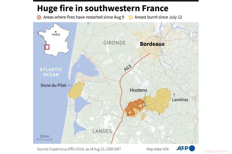 French Firefighters Tackle Fierce Wildfires in Southeast France