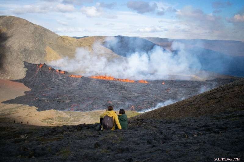 Spectators Flock to Witness Icelandic Volcano Eruption