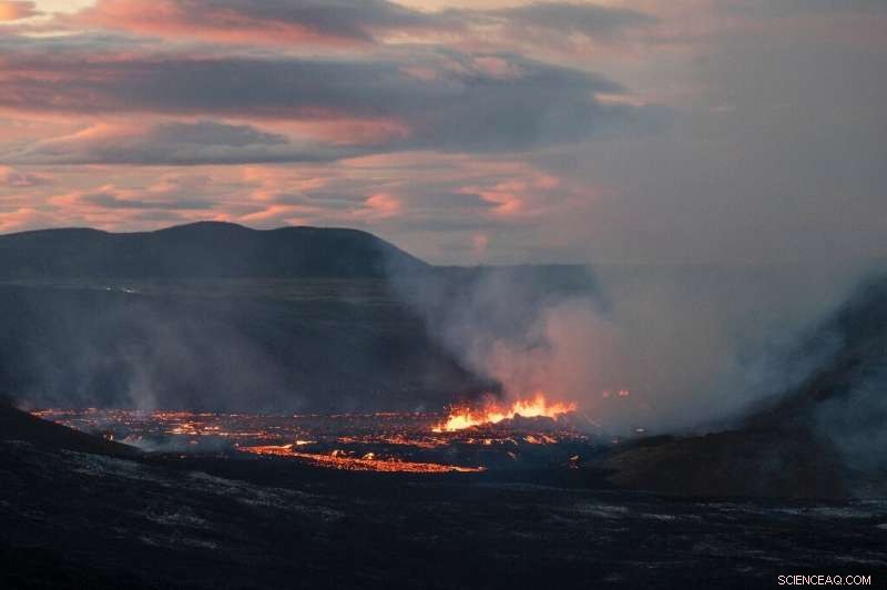 Spectators Flock to Witness Icelandic Volcano Eruption