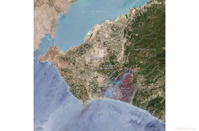 Lesbos Island Wildfires Prompt Evacuations as Greece Battles Blaze