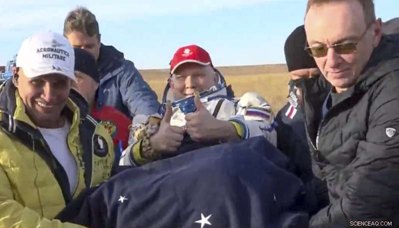 Three Russian Cosmonauts Return Safely from International Space Station