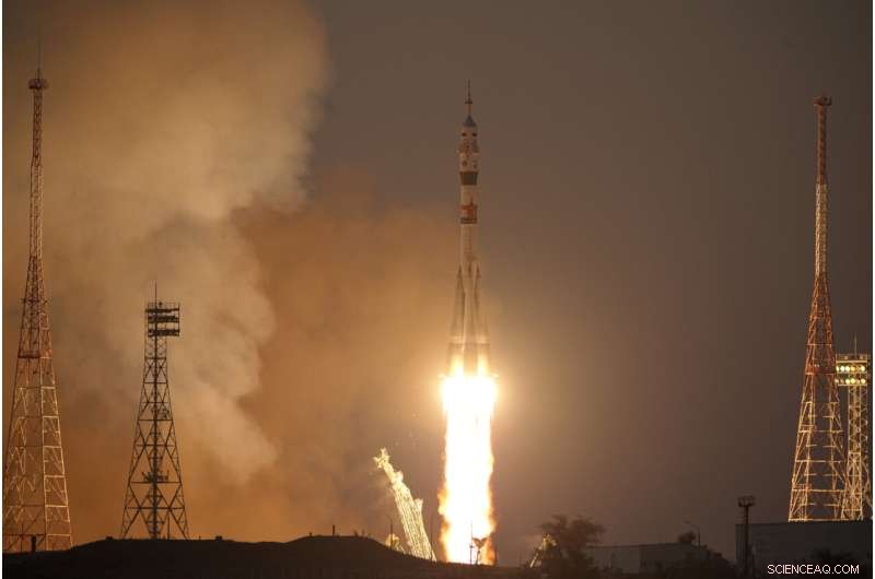 Russian Soyuz Launch Adds Three New Crew Members to the ISS