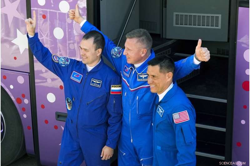 Russian Soyuz Launch Adds Three New Crew Members to the ISS