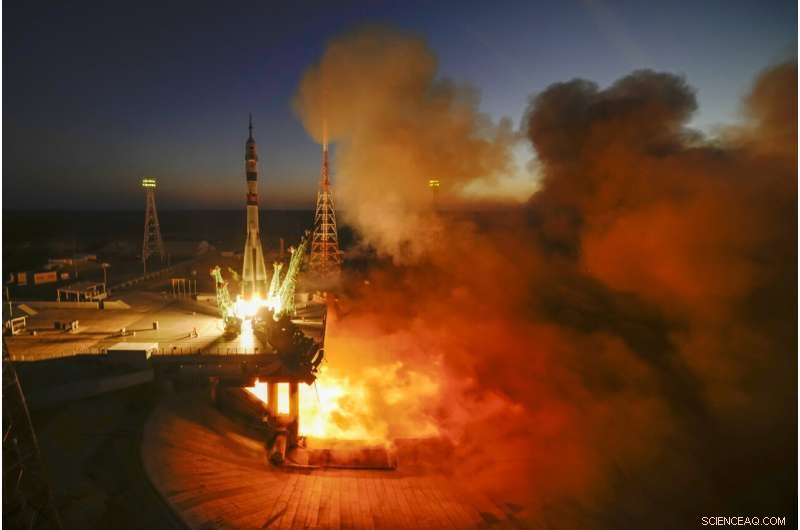 Russian Soyuz Launch Adds Three New Crew Members to the ISS