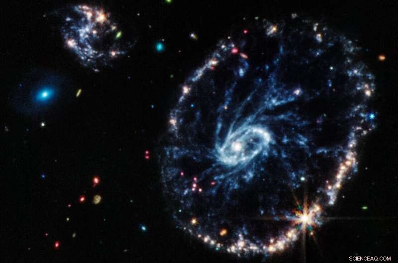 JWST Reveals Vibrant Cartwheel Galaxy in Stunning Detail