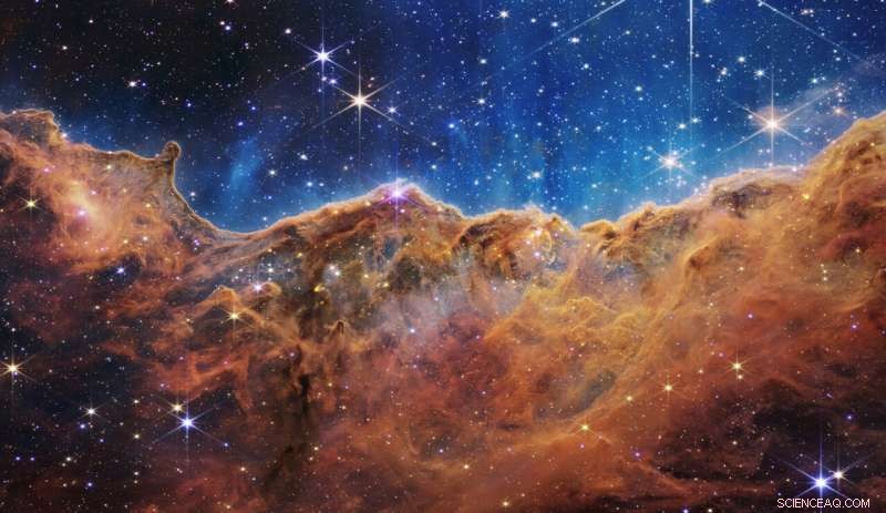 James Webb Telescope Unveils Stunning  Cosmic Cliffs  in Star-Forming Region NGC 3324