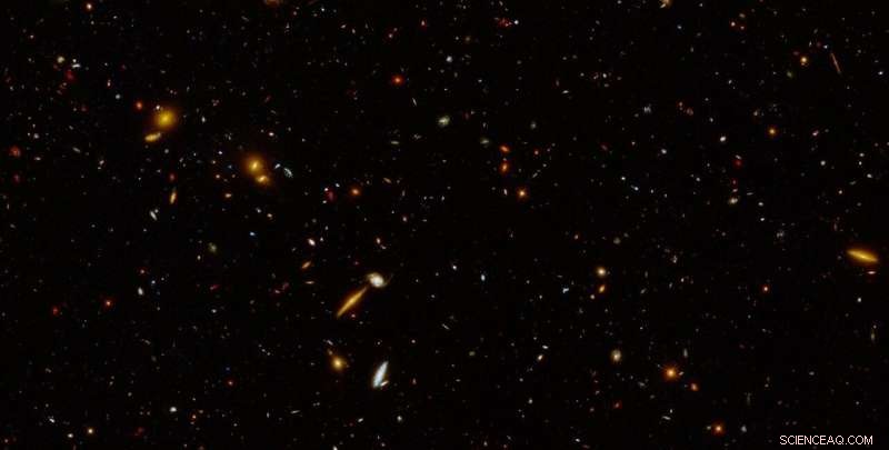 Hubble Reveals Thousands of Galaxies Illuminated by Ultraviolet Light