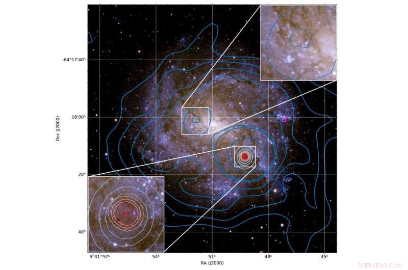 Astronomers Discover Unidentified Compact Radio Source Near Spiral Galaxy NGC 2082