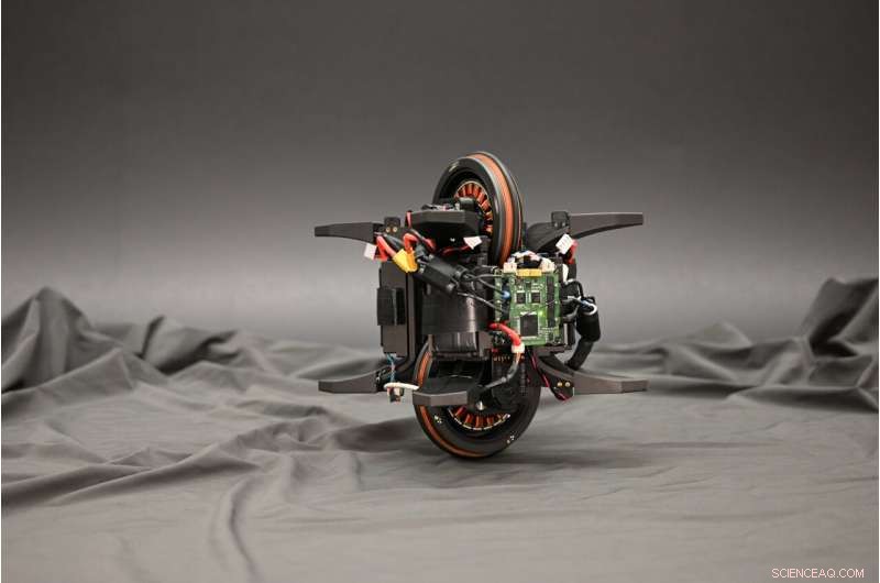 Wheelbot: Symmetric Unicycle with Autonomous Jumping Reaction Wheels