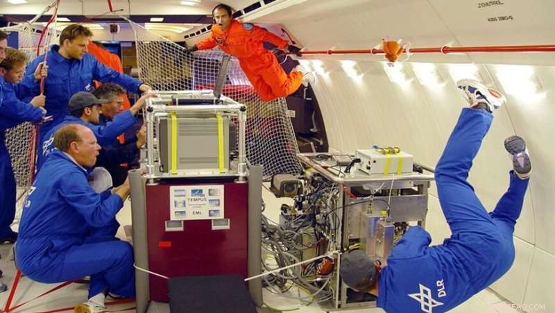 Scientists Study Glowing Metallic Glass Droplets aboard the ISS