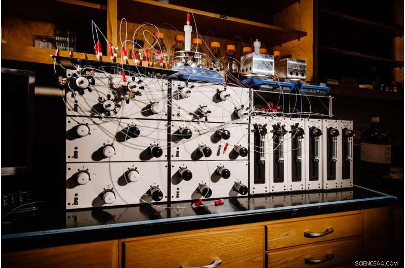 Automated Synthesis Uncovers Surprising Charge Transport in Organic Molecules