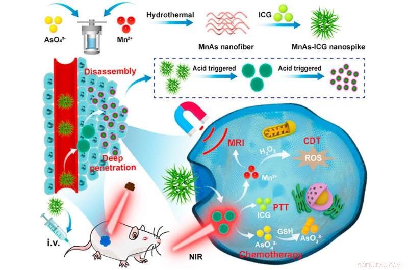 MnAs-ICG Theranostic Nanospike: Precision MRI‑Guided Synergistic Breast Cancer Therapy