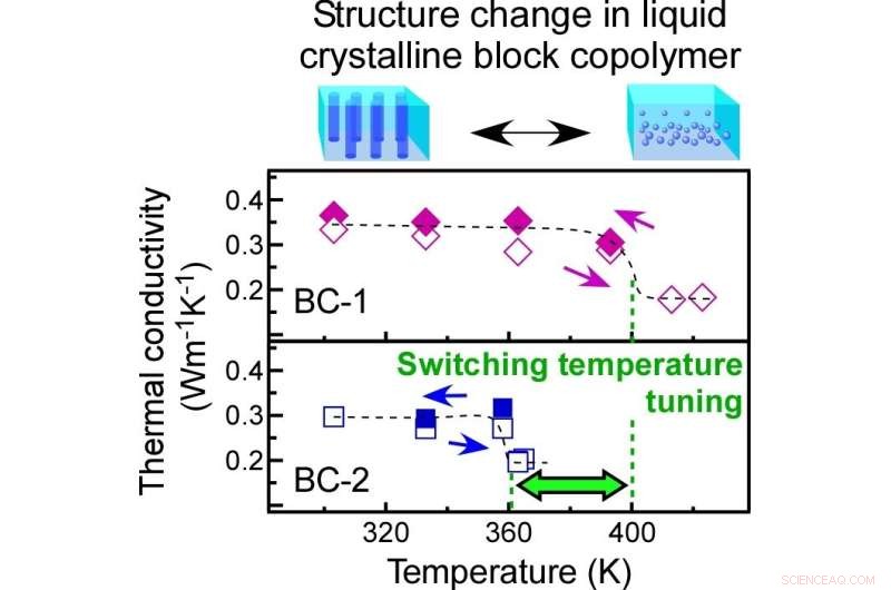 Resolving Thermal Conductivity Switching in Liquid Crystalline Block Copolymers (BC-1 & BC-2)