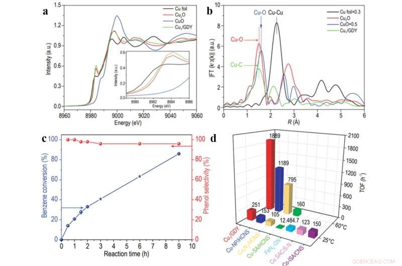 Uniform Single-Atom Copper Catalysts on Graphdiyne Enable Efficient Benzene Hydroxylation to Phenol