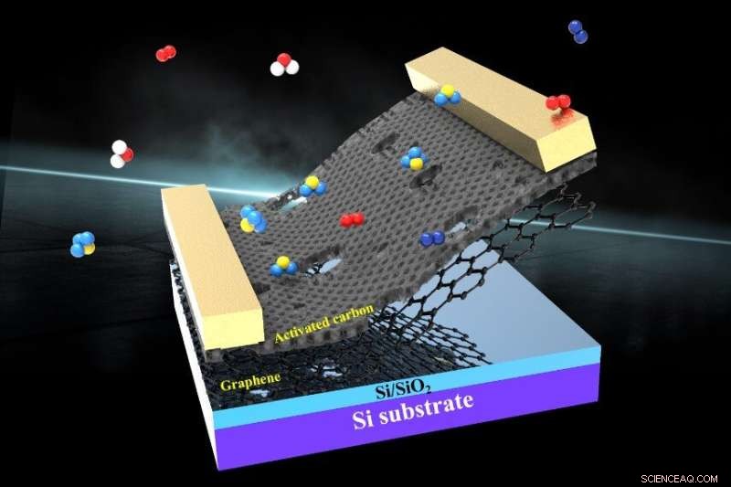 Revolutionizing Atmospheric Gas Detection: Advanced Activated‑Carbon Graphene Sensor for Precise Molecular Identification
