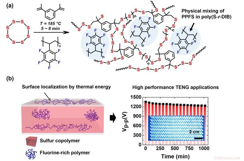 Toxin-Free Polymeric Sulfur–Fluorine Blends for High-Performance Triboelectric Nanogenerators