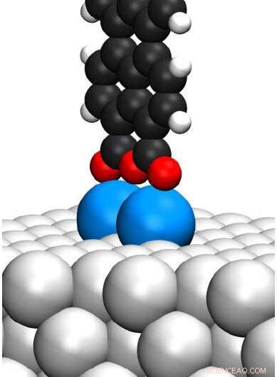 Quantum Interactions Enable Individual Molecules to Stand Upright on Surfaces
