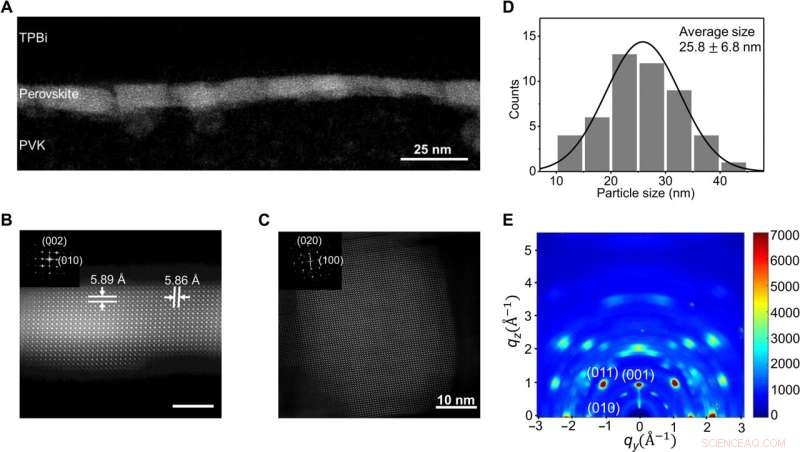 High-Efficiency LEDs Powered by Oriented Perovskite Nanoparticles