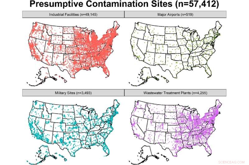 Study Reveals 57,000+ U.S. Sites Likely Contaminated by PFAS