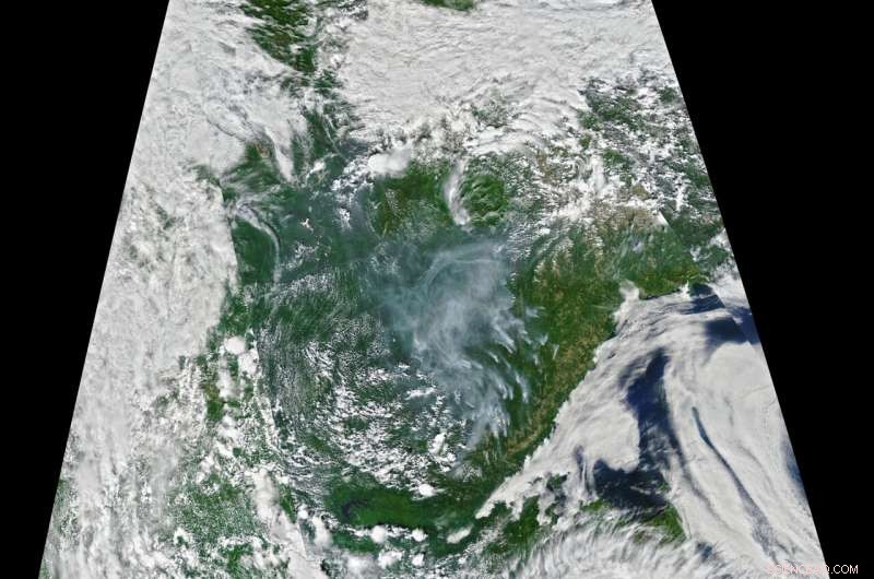 NASA Satellite Captures Smoke Over Siberia: Insight into Eastern Russia Wildfires