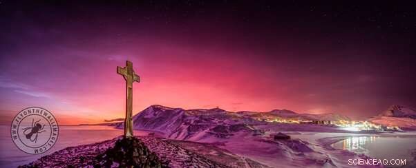 Tonga Volcano’s Afterglow Illuminates Antarctic Skies in Stunning Display