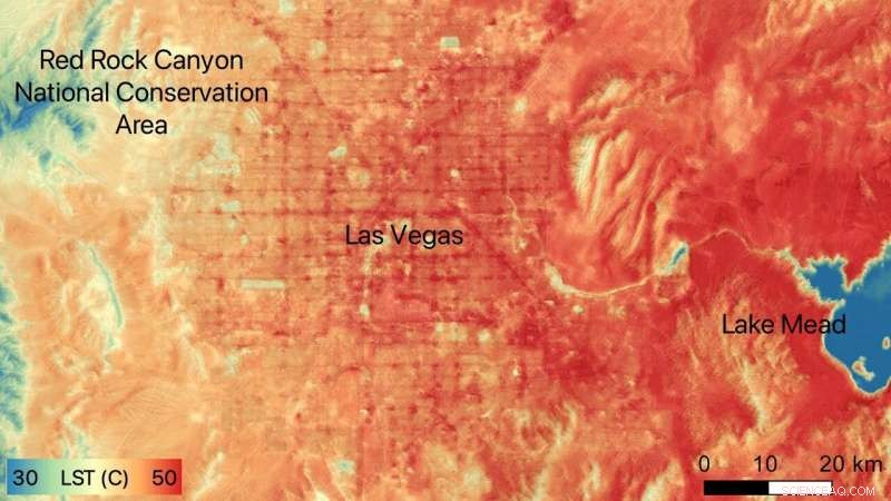 NASA’s ECOSTRESS Reveals Las Vegas Streets Reach Record High Temperatures