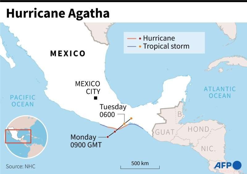 Hurricane Agatha Dumps Heavy Rain on Mexican Pacific Resorts