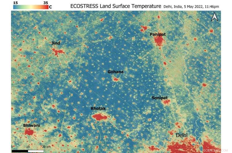 NASA ECOSTRESS Reveals Record-High Heat Islands in India’s Ongoing Heat Wave
