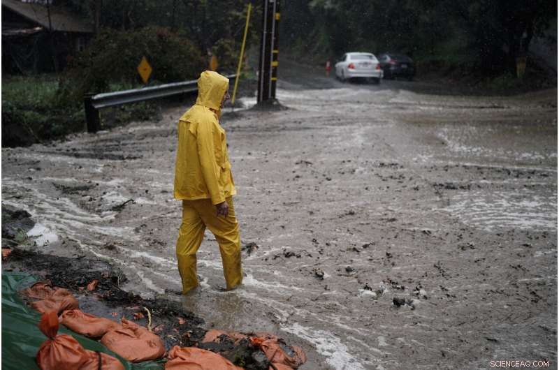 Two People and a Dog Rescued from Flooding River During California Storm