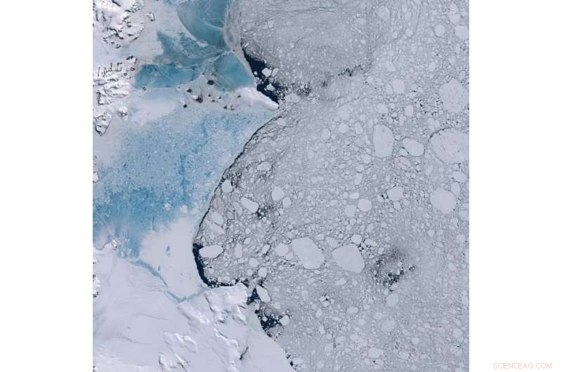 Sudden Fragmentation of Sea Ice That Stabilized Antarctic Glaciers Occurs in Just Three Days
