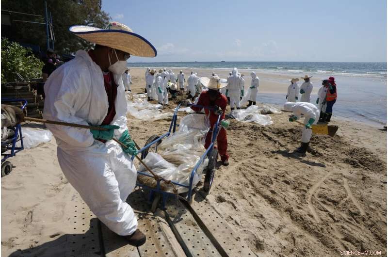 Strong Winds and Cleanup Operations Keep Oil Spill from Reaching Thailand’s Resort Island