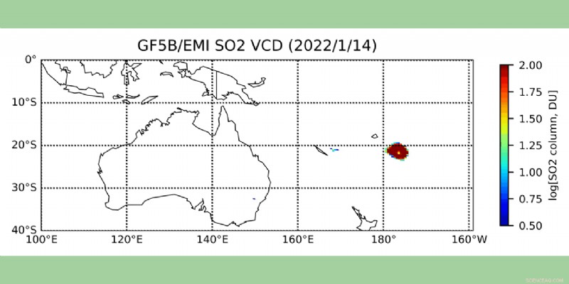 EMI Data Captures Sulfur Dioxide Surge from Tonga Volcano Eruption