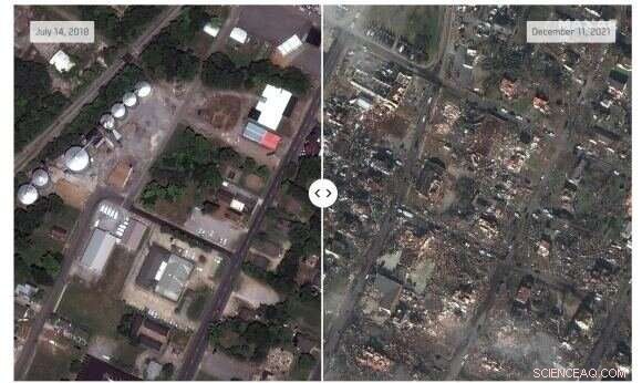 Space‑Visible Trail of Dec. 2021 Tornado Outbreak Spanning Six U.S. States