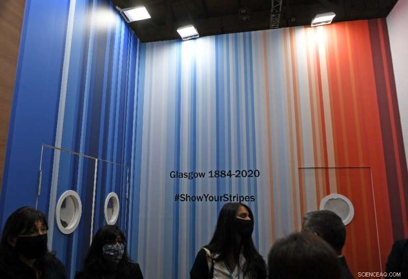 COP26 Highlights: Climate Stripes Reveal 170 Years of Global Warming Trends