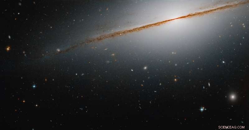 Hubble s  Little Sombrero : A Stunning Edge‑On Galaxy Image