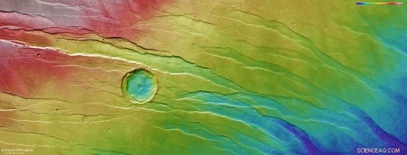 Tantalus Fossae on Mars: High-Resolution HRSC Image by ESA’s Mars Express