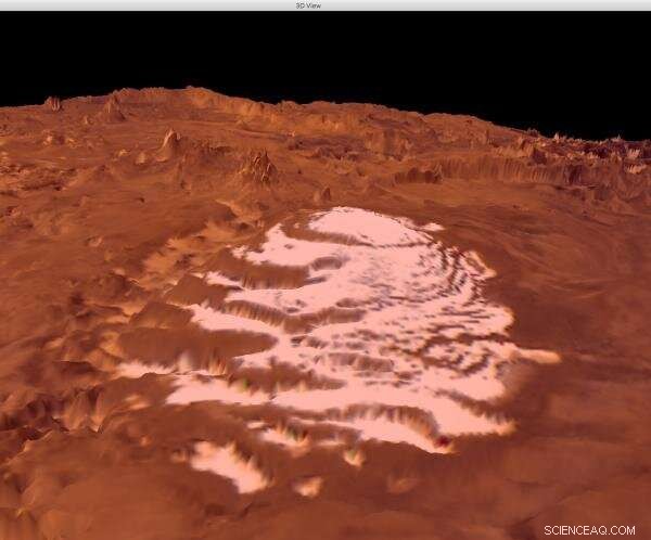 Mars’ South Pole Reveals Moving Carbon Dioxide Glaciers