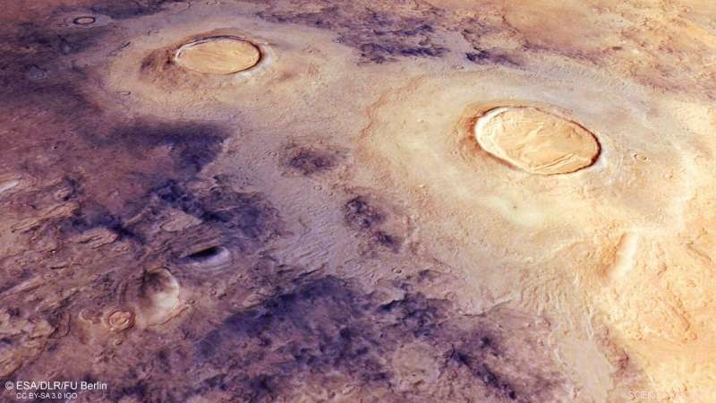 New ESA Mars Express images reveal ice features in Utopia Planitia basin