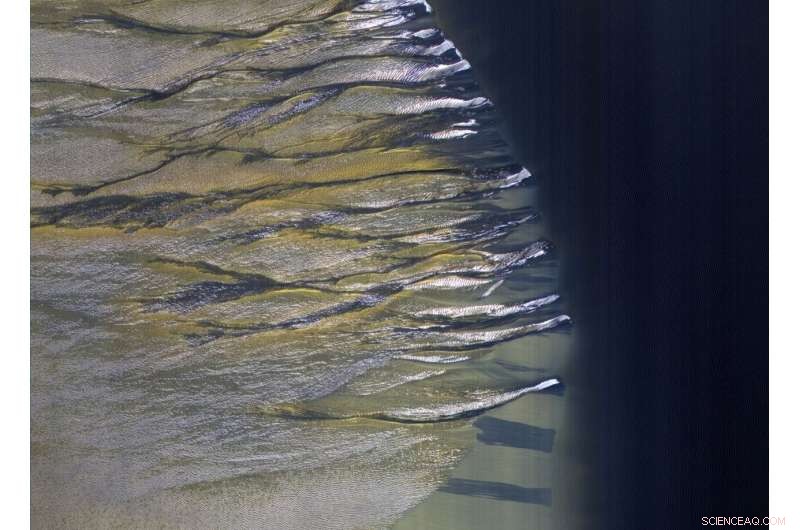 Defrosting Dunes Signal Spring on Mars in Kaiser Crater